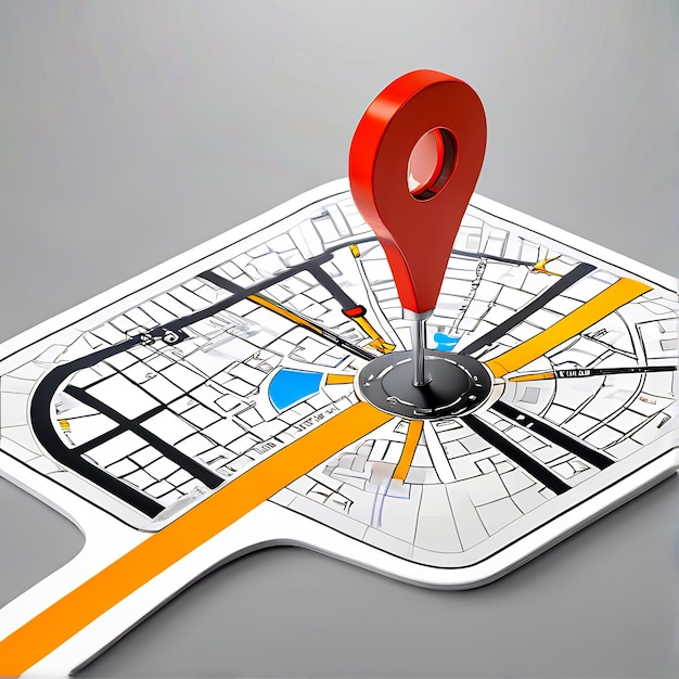 지도 포인터 3D GPS 아이콘 핀 마커 위치