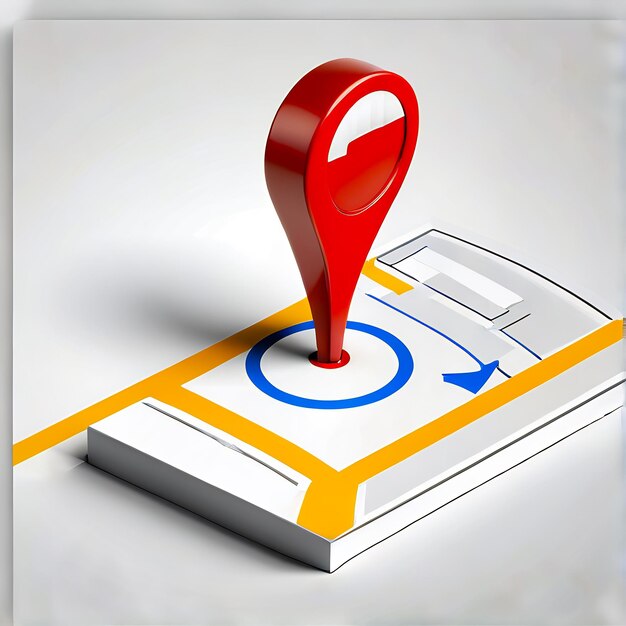 Foto map pointers 3d gps icoon pin marker locatie