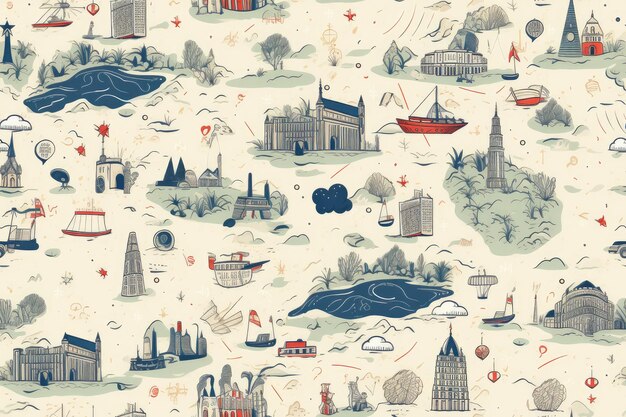 Map seamless pattern