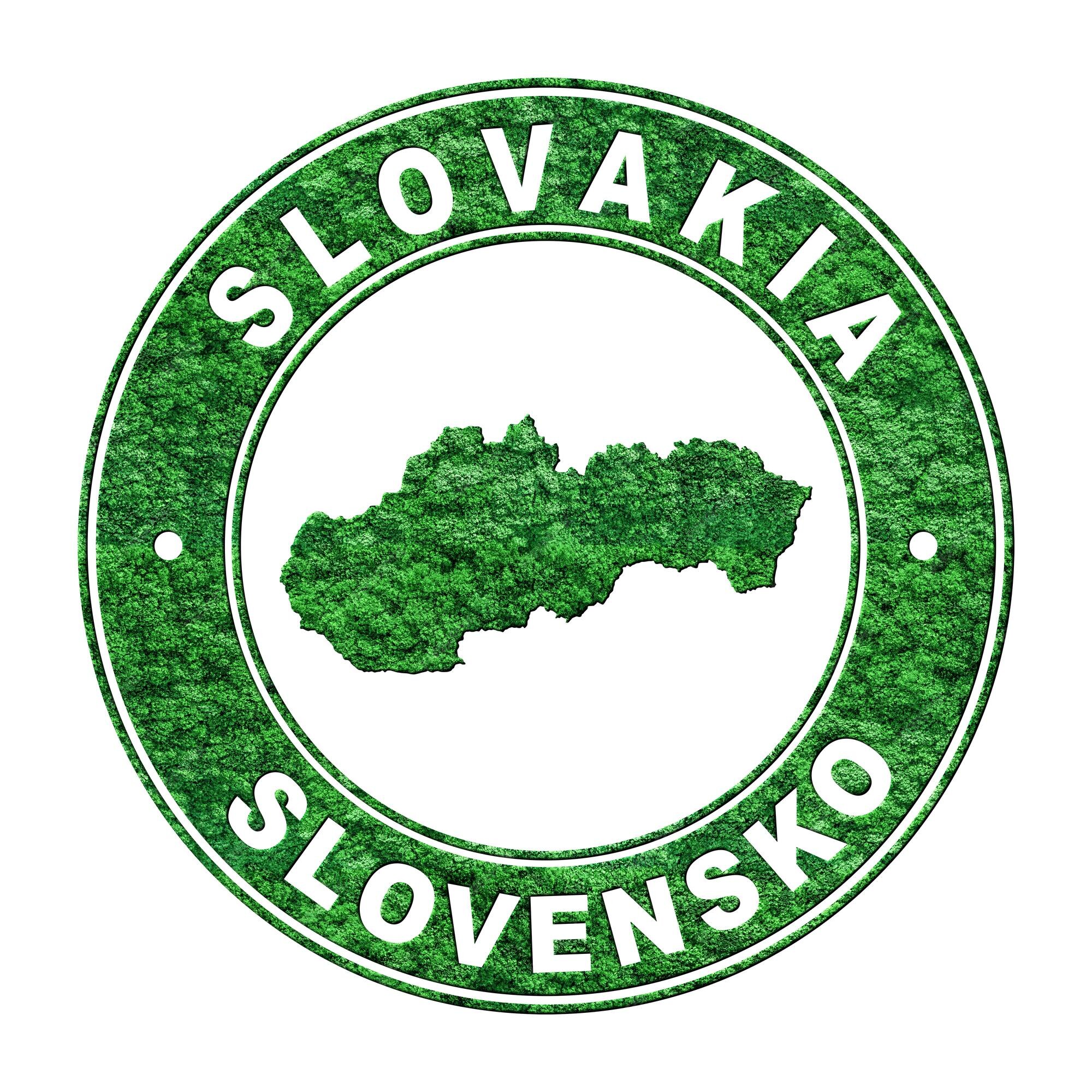 Premium Photo | Map of Slovakia CO2 emission concept