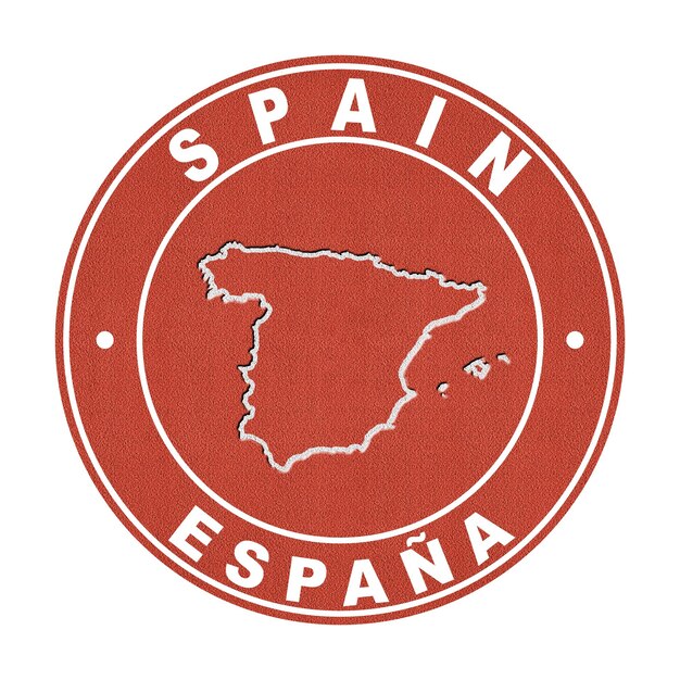 Map of Spain Tennis Court Clipping Path