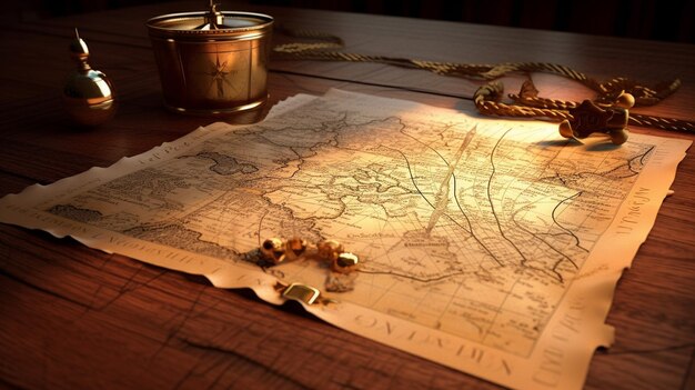 A map of the state of virginia is displayed on a table.