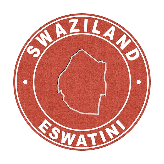 Map of Swaziland Tennis Court Clipping Path