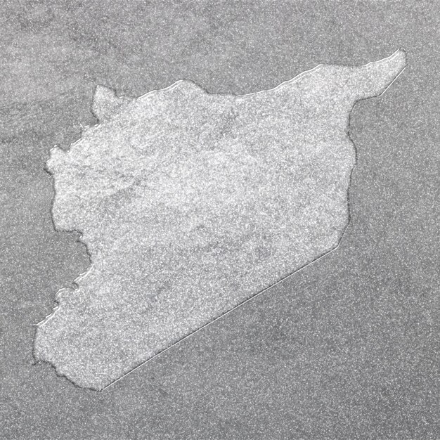 Foto mappa della siria sfondo argento