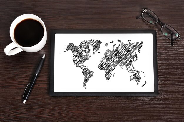 タッチパッドの地図