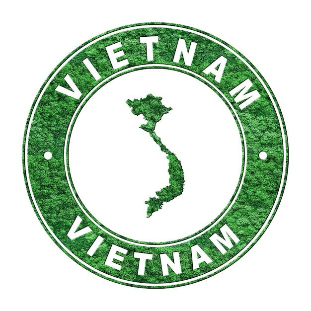 Photo map of vietnam co2 emission concept