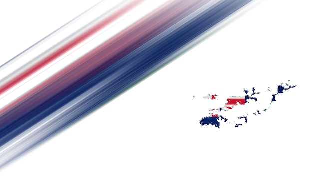 Mappa delle isole vergini britanniche, mappa della bandiera, sfondo dei colori nazionali