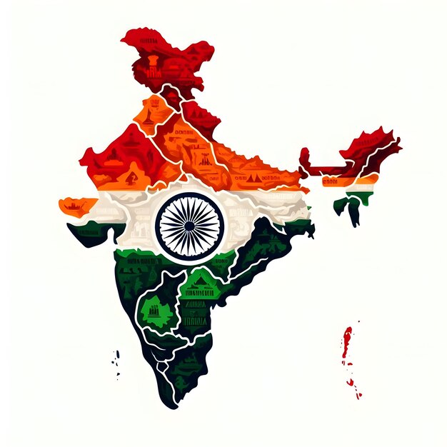 Photo a map with the word indian on it