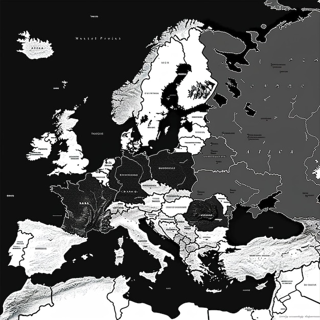 Foto una mappa del mondo con il nome del paese