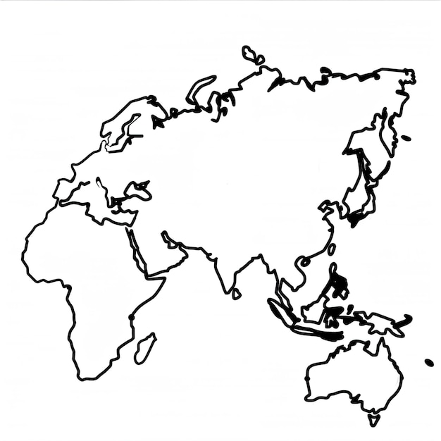 地球という言葉が書かれた世界地図