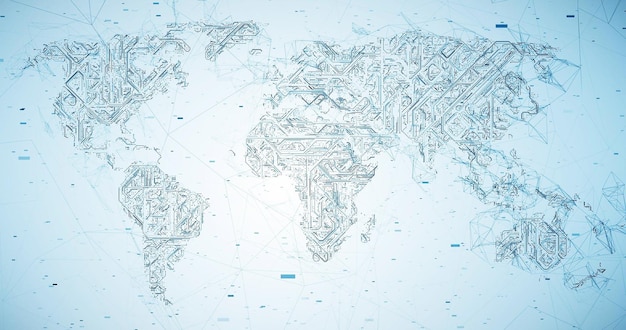 「global」と書かれた世界地図