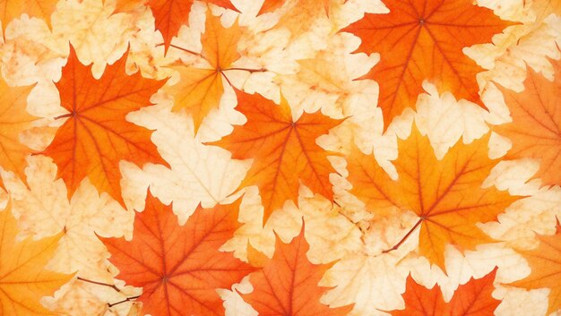 Maple border background in orange autumn