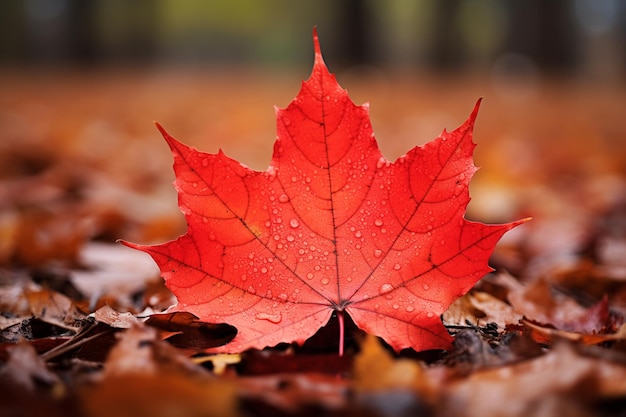 Photo maple leaf generative ai