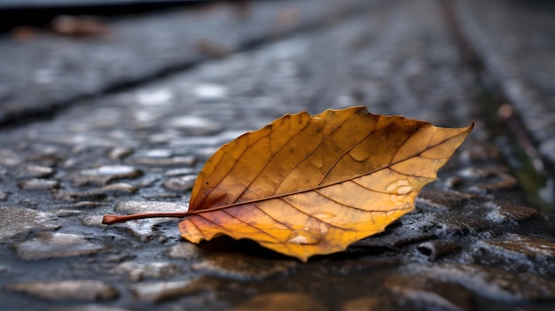 Maple leaf on the ground