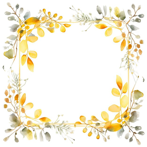 Maple Leaves Frame for Invites Decor Autumn Elegance