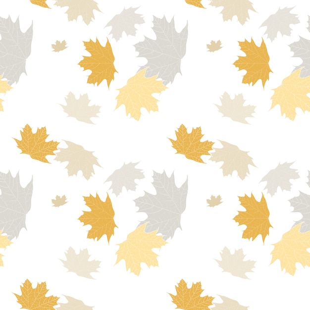 Photo maple leaves seamless pattern autumn background