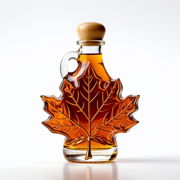 Photo maple syrup with white background high quality ultra