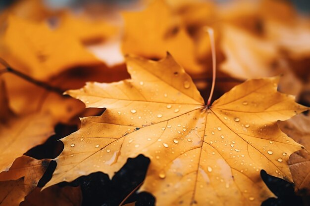 Maple tree leaves in autumn