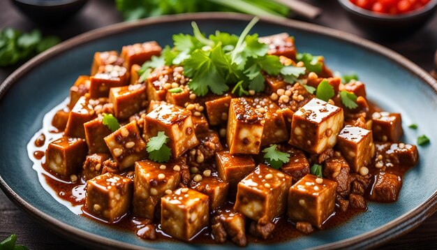 Photo mapo tofu sichuan cuisine chinese food