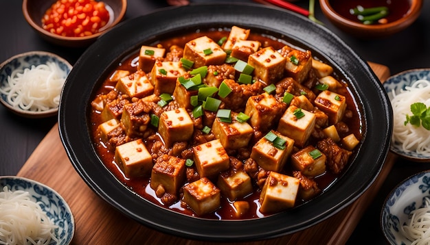 Photo mapo tofu sichuan cuisine chinese food