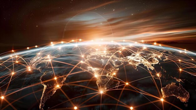 Premium Photo | Mapping the complex global supply chain network with ...