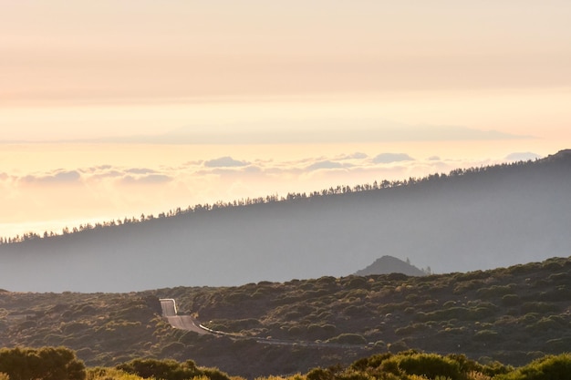 Mar de Nubes, Sea Cloud on the High Mountains Phenomenon in Tenerife, Canary Island