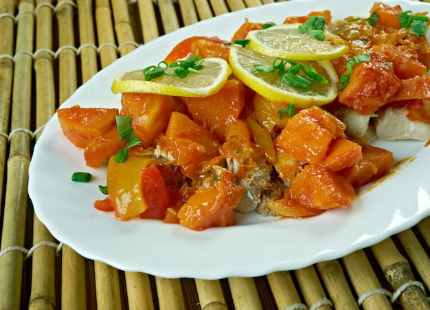 Marake Kaloune Fish in Sauce,  Djiboutian fish stew. 