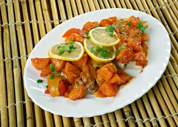 Marake kaloune pesce in salsa, stufato di pesce del gibuti.