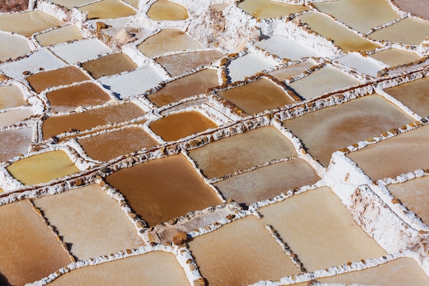 Maras salt ponds located at the Urubamba, Peru