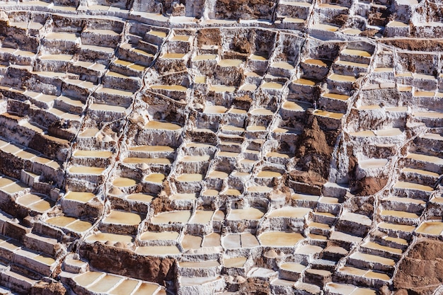 Maras salt ponds located at the Urubamba, Peru