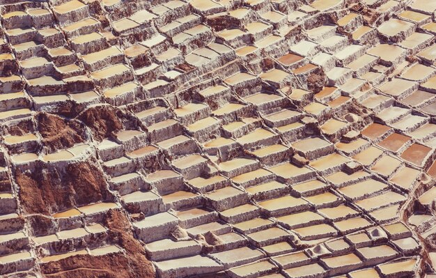 Maras salt ponds located at the Urubamba, Peru