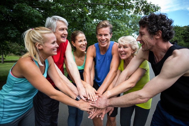 Foto marathon atleet motivatie gebaar maken