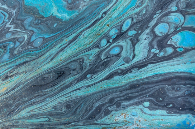 Photo marble abstract background. blue marbling artwork texture.