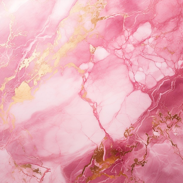 marble background with gold leaf and pink marble generative ai