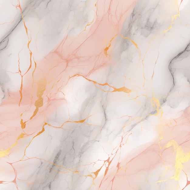 Marble background with a pink and gold design generative ai