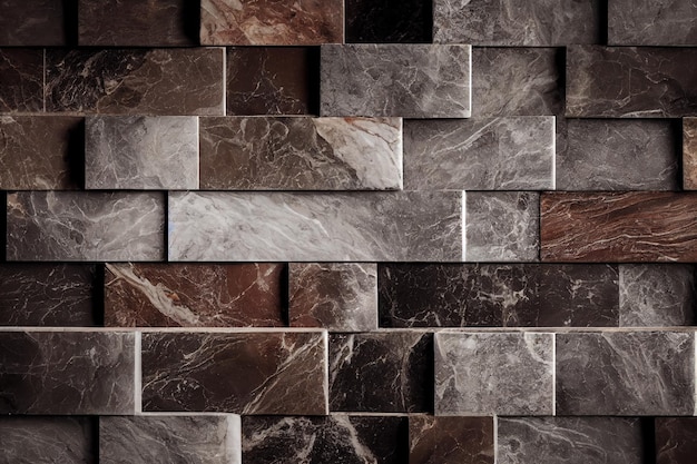 Мраморный кирпич бесшовная текстура гранитный блок текстурированный эффект каменная стена фон узорчатая мозаика с