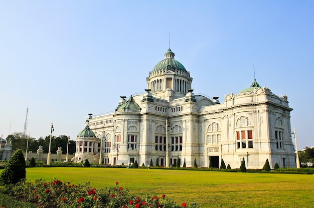 Marble building of The Throne Hall in Bangkok, where the national legislature sits.