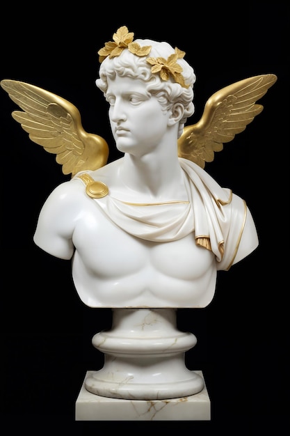 Photo marble bust of icarus