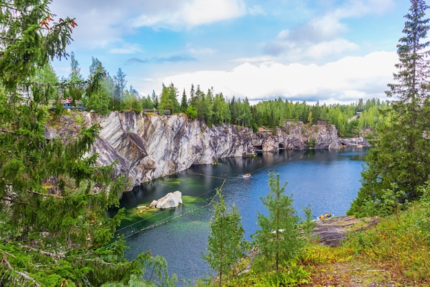 Marble canyon in Ruskeala Natural mountain park