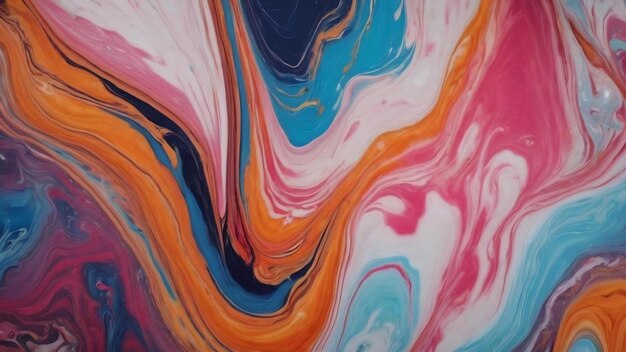 Marble colorful liquid paint surface background