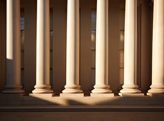 写真 アテネアカデミーの大理石の柱は 生成的なai技術で作られました