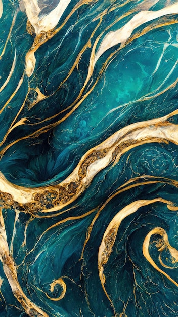 Marble and gold abstract background. Digital illustration