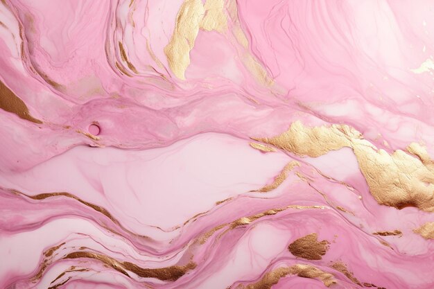 Marble gradient pink and gold veins artwork background