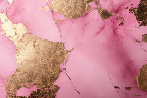 Photo marble gradient pink and gold veins artwork background