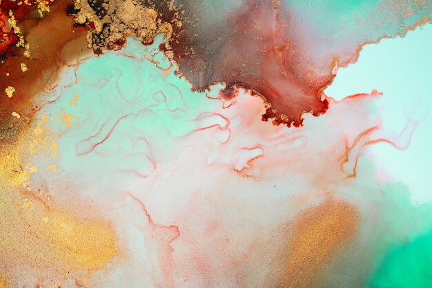 Photo marble ink abstract art from exquisite original painting for abstract background