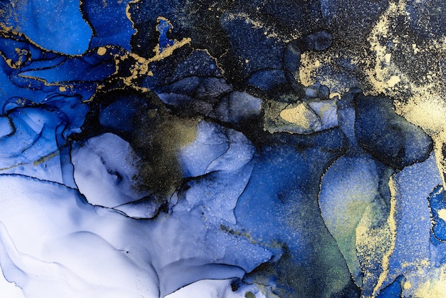 Foto arte astratta di inchiostro in marmo da squisita pittura originale per sfondo astratto