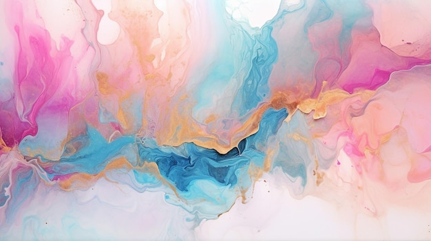 Marble ink abstract art from exquisite original painting Generative AI