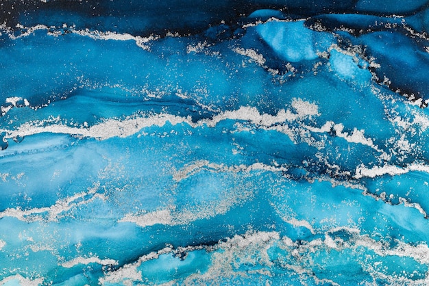 細心の注意を払った元の絵画の抽象的な背景からの大理石のインクの抽象芸術