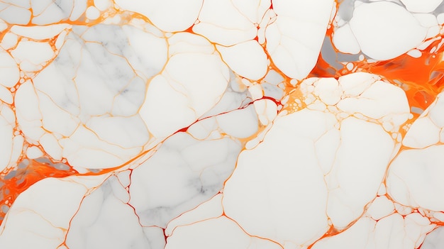 Мраморная чернила красочные Оранжевый мраморный рисунок текстура абстрактный фон