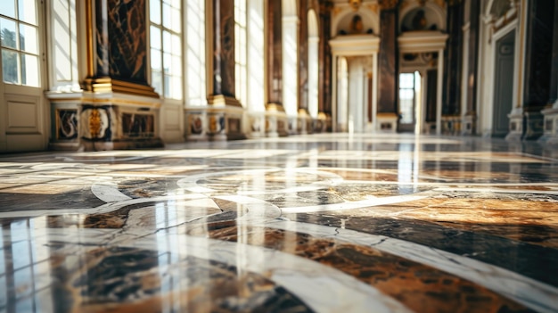 Photo marble interior royal hall museum floor wallpaper background